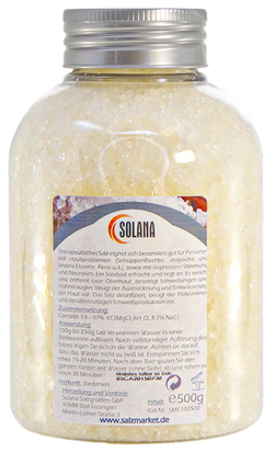 CARNALIT - HOCH MINERALISIERTES SALZ AUS DEM TOTEM MEER  Flasche 500 g