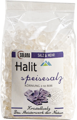 HALIT SPEISESALZ KÖRNUNG 2 -10 MM  600g