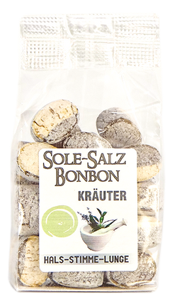 KRISTALL SALINENBONBONS AUS NATURSOLE - KRÄUTER  100g