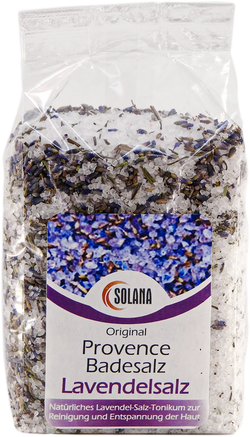NATÜRLICHES BADEKRISTALLSALZ MIT LAVENDEL  300 g