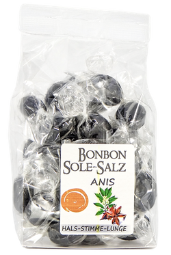 SALZBONBONS AUS HIMALAYA-KRISTALLSALZ-SOLE - ANIS   100g