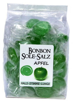 SALZBONBONS AUS HIMALAYA-KRISTALLSALZ-SOLE - APFEL   100g