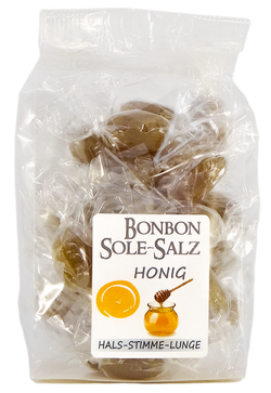 SALZBONBONS AUS HIMALAYA-KRISTALLSALZ-SOLE - HONIG 100g