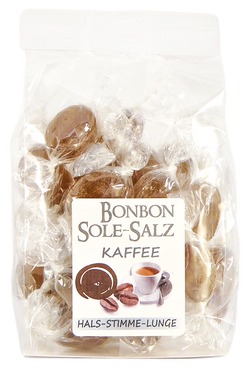 SALZBONBONS AUS HIMALAYA-KRISTALLSALZ-SOLE - KAFFEE   100g