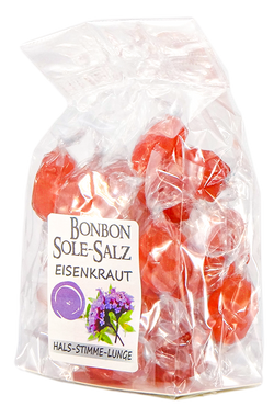 SALZBONBONS AUS ROSA KRISTALLSALZ-SOLE - EISENKRAUT 100 G