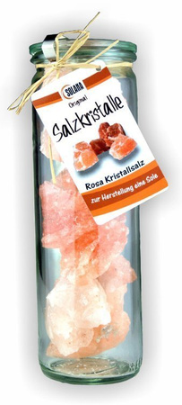 SALZKRISTALLE REINES ROSA ( bekannt als Himalaya Salz)   500 g Glass