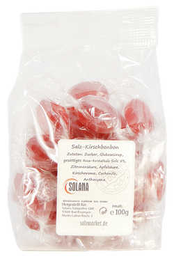 Salzbonbons aus Himalaya-Kristallsalz-Sole-Kirsche 100g