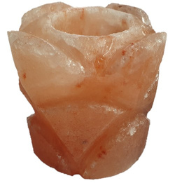 SALZKRISTALL - TEELICHTHALTER "ROSE1" 
