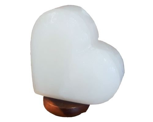 Salzlampe Weißes Herz