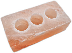 Teelichthalter „3-FACHER” Salzblock S