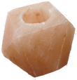 Salzkristall - Teelichthalter "Diamant Gross"