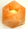 Salzkristall - Teelichthalter "Diamant"
