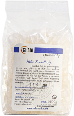 Halit Speisesalz Körnung 2 -10 mm 600 g