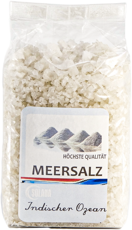 Meersalz Körnung 1-10 mm 600 Gramm Beutel