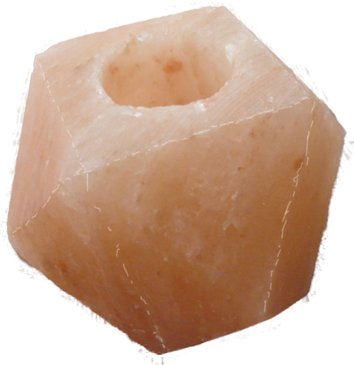 Salzkristall - Teelichthalter "Diamant"