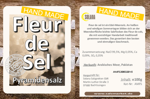 Avangarde Salz-Mühle mit Fleur de Sel