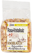 SALZKRISTALLE  REINES ROSA ( bekannt als Himalaya Salz) MIT KNOBLAUCH  300 Gramm Beutel 