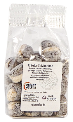 Kristall Salinenbonbons aus Natursole - Kräuter 100 g