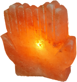 Salzlampe Hände