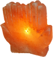 Salzlampe Hände