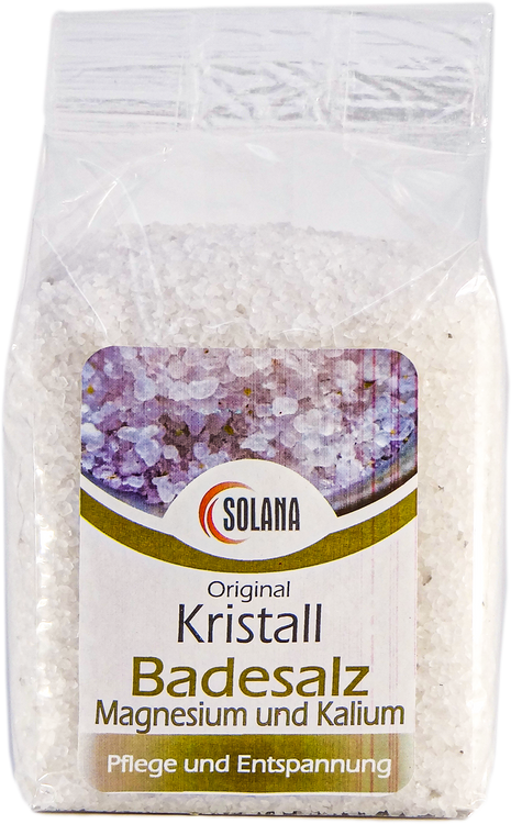 Kristallbadesalz mit Magnesium und Kalium Körnung 1-2 mm 600 G