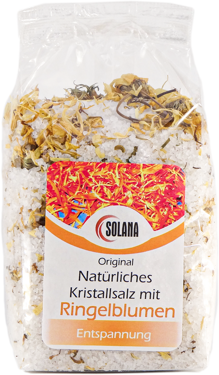 NATÜRLICHES BADEKRISTALLSALZ MIT RINGELBLUMEN - 600 g