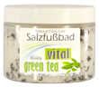 SALZFUßBAD VITAL - Grüne Tee -Blätter und -Öl Glas 500 g