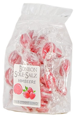 Kristall Salinenbonbons aus Natursole - Himbeere 100 g