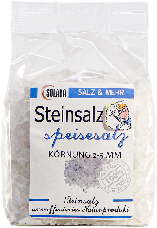 Kristallspeisesalz Stein Körnung 5 mm 300 g