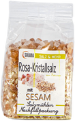 SALZKRISTALLE  REINES ROSA ( bekannt als Himalaya Salz) MIT SEZAM 300 Gramm Beutel