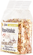 Salzkristalle Reines Rosa (bekannt als Himalaya Salz) mit Knoblauch 300 Gramm Beutel