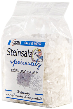 Kristallspeisesalz Stein Körnung 5 mm 300 g