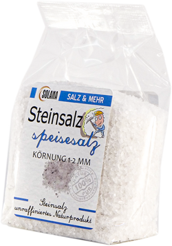 Kristallspeisesalz Stein Körnung 1-2 mm 600 g