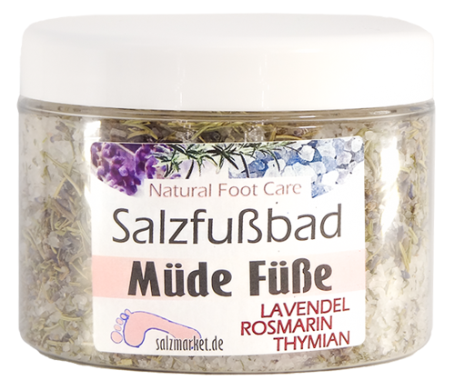 Salzfußbad für müde Füße, Glas 500 g