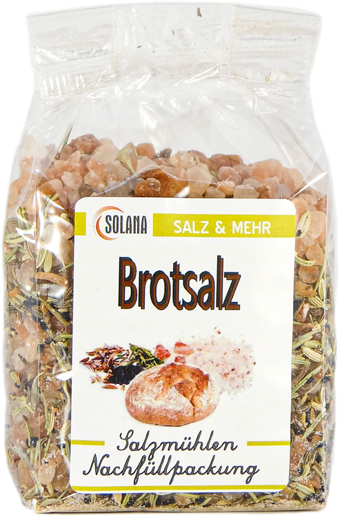 BROTSALZ -SALZKRISTALLE REINES ROSA ( bekannt als Himalaya Salz) MIT SCHWARZKÜMMEL ,KÜMMEL ,ANIS ,FENCHEL, ROSMARIN 300 Gramm Beutel