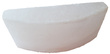 Salzziegel Weiss - 5cm*10cm*20cm einseitig halbround