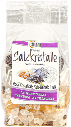 Salzkristallen-Mix aus Kala-Namak, Halit und Salzkristalle Reines Rosa (bekannt als Himalaya Salz) 300 Gramm Beutel
