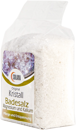 Kristallbadesalz mit Magnesium und Kalium Körnung 1-2 mm 300 G