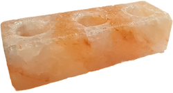 Teelichthalter „3-FACHER” Salzblock S