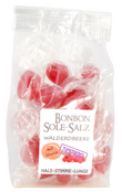 ZUCKERFREIE SALZBONBONS MIT ROSA-KRISTALLSALZ-SOLE - WALDERBEERE  100g