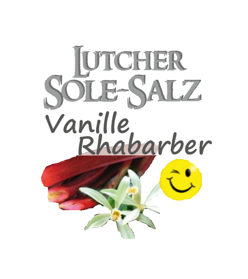 Sole-Salz-Lutscher mit Rosa-Kristallsalz-Sole, Vanille-Rhabarber 10 Stück