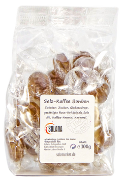 Salzbonbons aus Himalaya-Kristallsalz-Sole - Kaffee 100 g