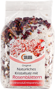 NATÜRLICHES BADEKRISTALLSALZ mit Rosenblättern  300 g