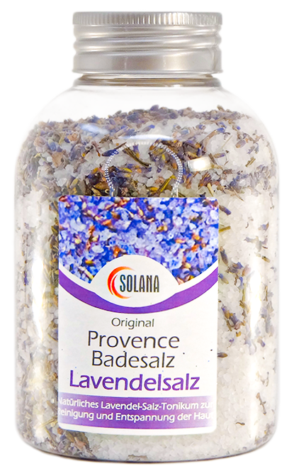 NATÜRLICHES BADEKRISTALLSALZ MIT LAVENDEL Flasche 500 g