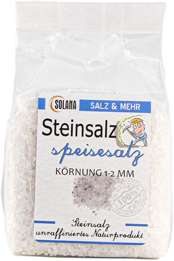Kristallspeisesalz Stein Körnung 1-2 mm 300 g