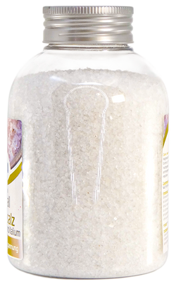 Kristallbadesalz mit Magnesium und Kalium Körnung 1-2 mm Flasche 600 G