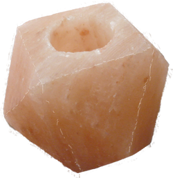 Salzkristall - Teelichthalter "Diamant"